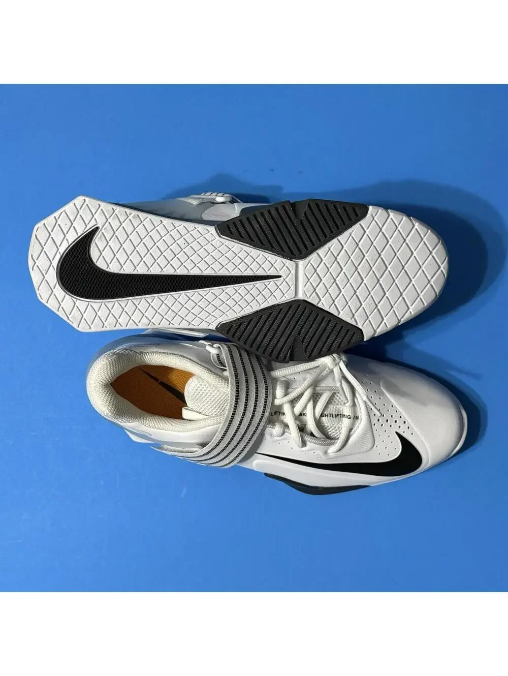 Nike Savaleos White Black Weightlifting Training Shoes CV5708-100 Strap Men’s